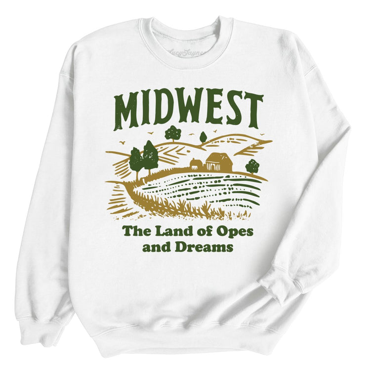 Midwest Land of Opes and Dreams - White - Full Front