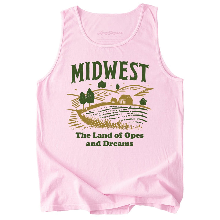 Midwest Land of Opes and Dreams Comfort Colors Graphic Tank Top - Blossom