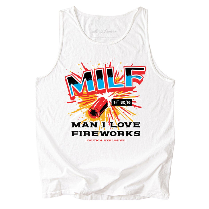 Man I Love Fireworks Comfort Colors Tank Top