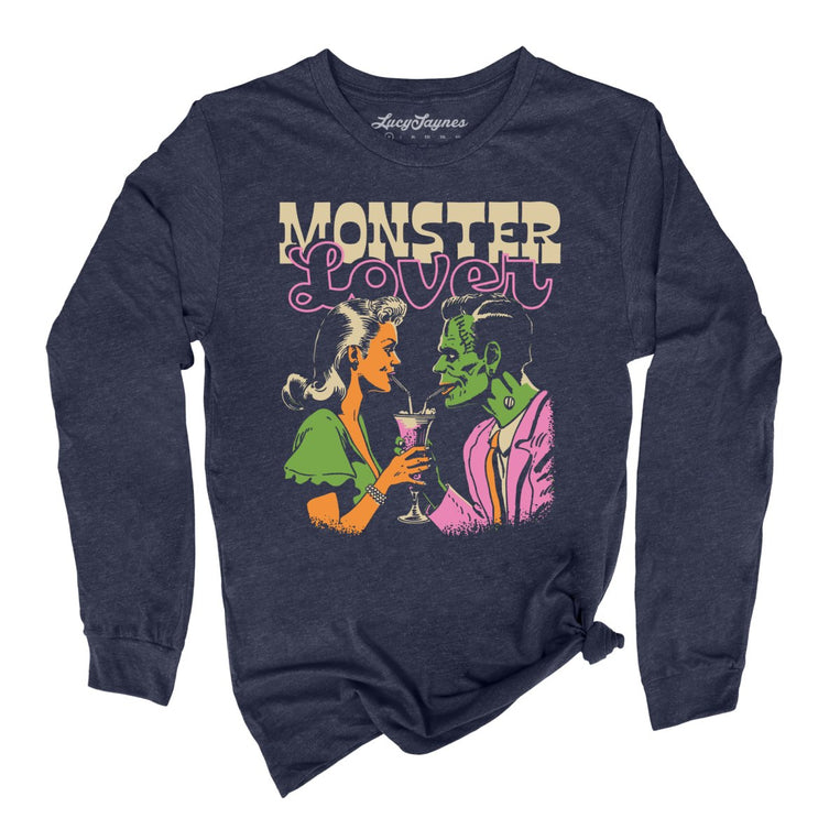 Monster Lover - Heather Navy - Full Front