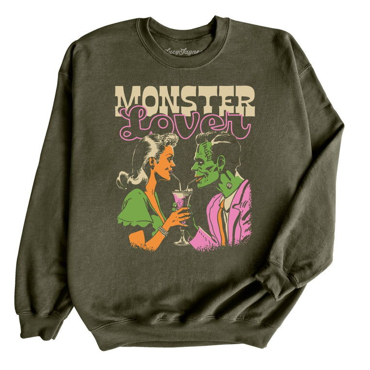 Monster Lover - Military Green - Full Front