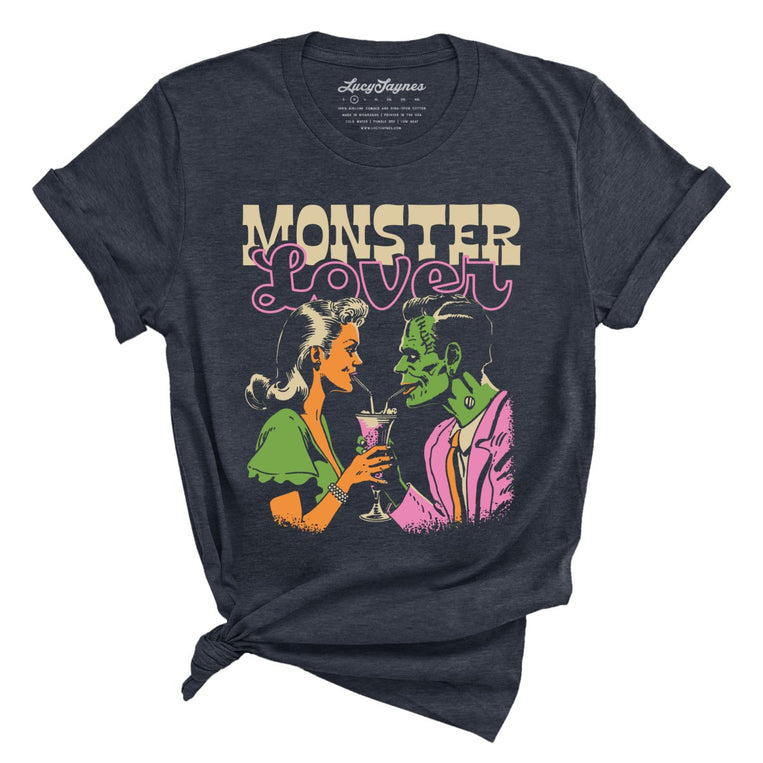 Monster Lover - Heather Navy - Full Front