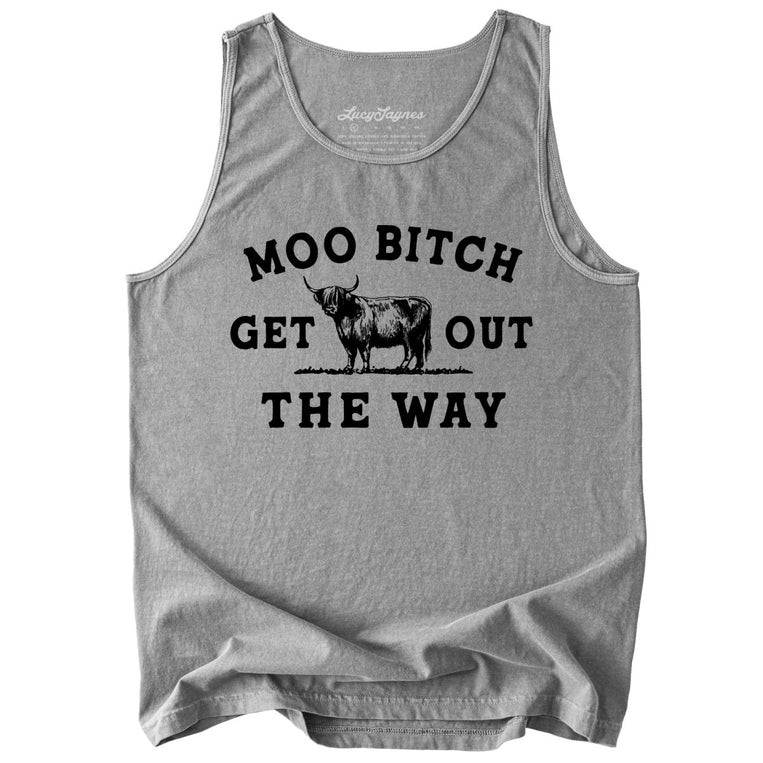 Moo Bitch Get Out The Way Comfort Colors Graphic Tank Top