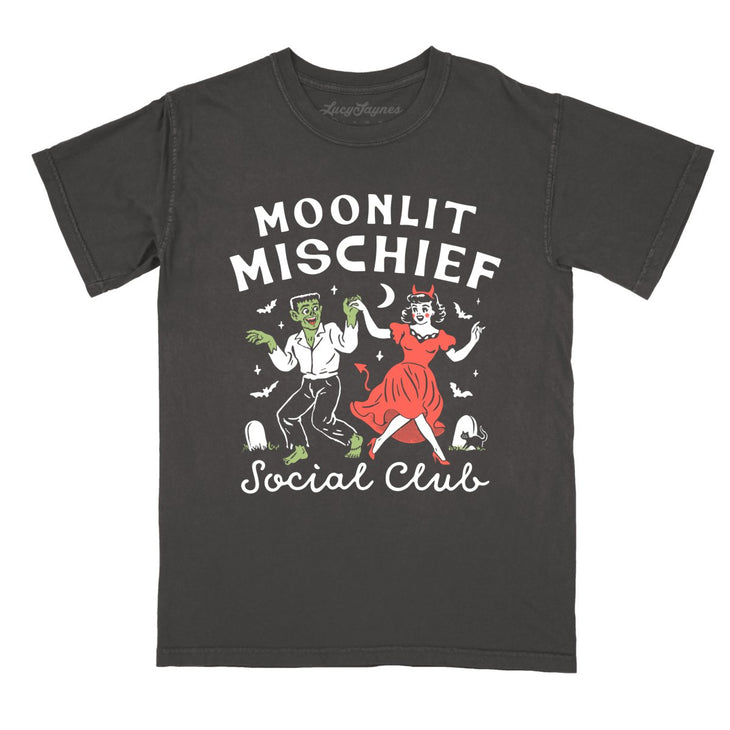 Moonlit Mischief Social Club Comfort Colors Tee