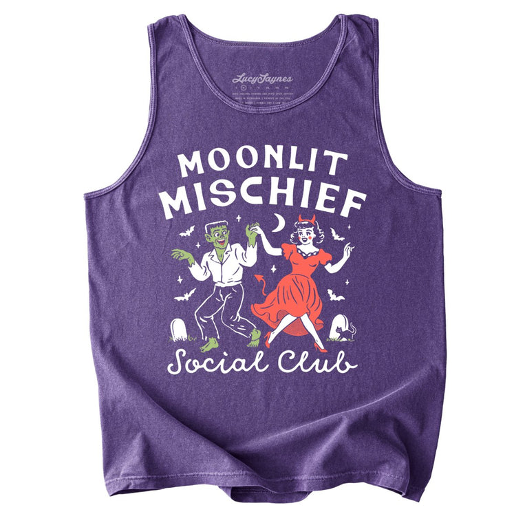 Moonlit Mischief Social Club - Grape - Tank Top
