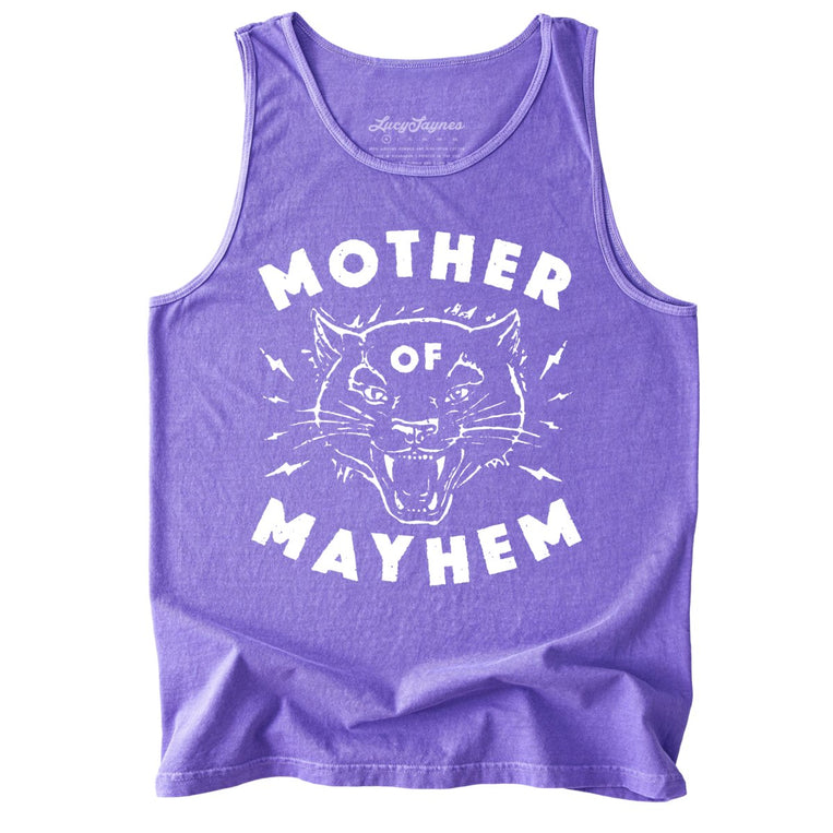 Mother Of Mayhem Comfort Colors Graphic Tank Top - Violet