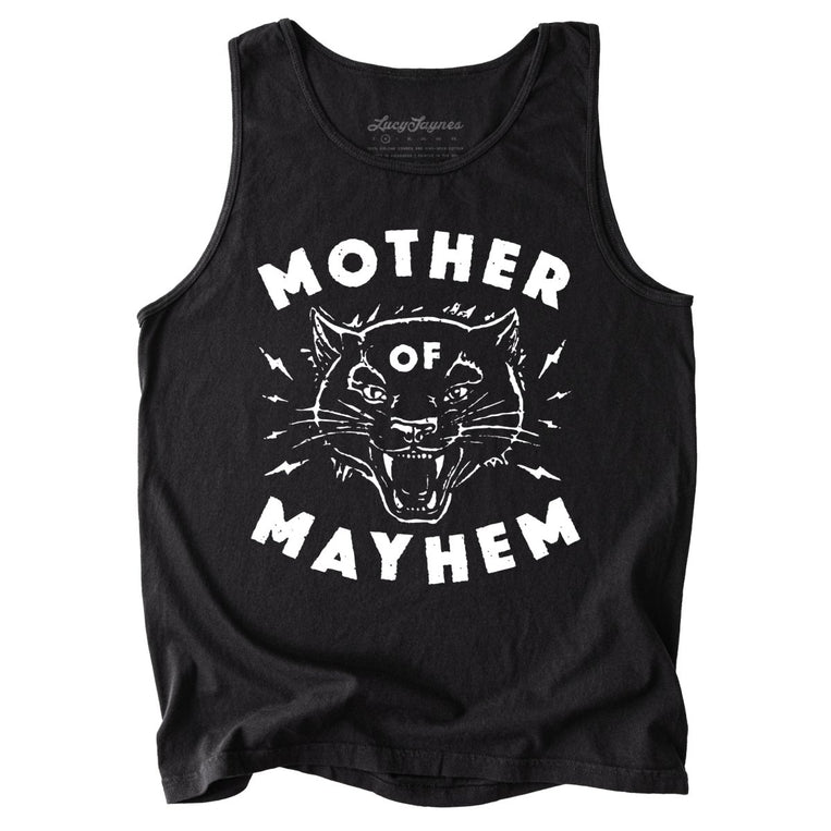 Mother Of Mayhem Comfort Colors Graphic Tank Top - Black