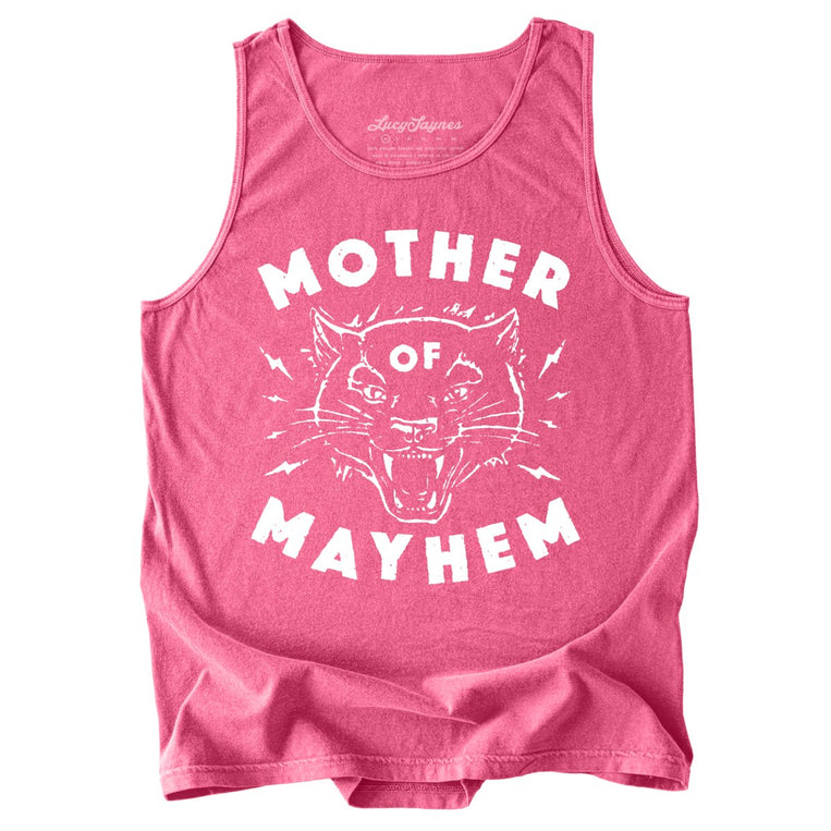 Mother Of Mayhem Comfort Colors Graphic Tank Top - Crunchberry