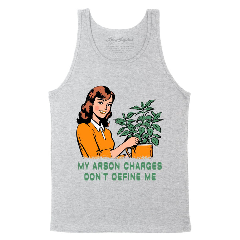 My Arson Charges Don't Define Me - Athletic Heather - Unisex Tank Top