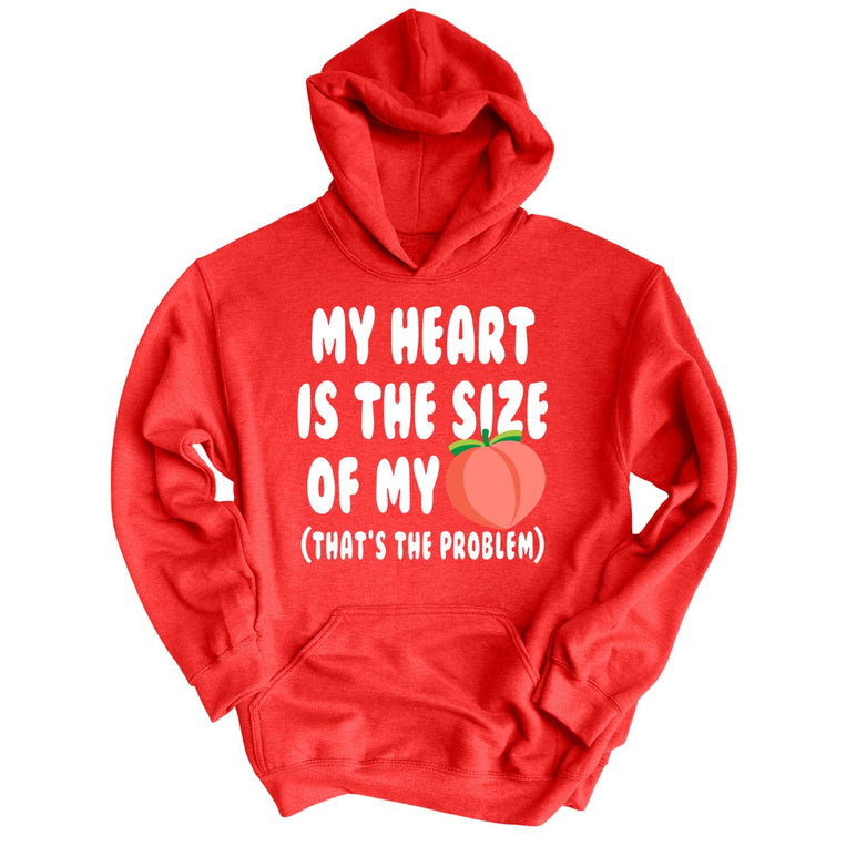 My Heart Is The Size Of My Butt - Red - Front