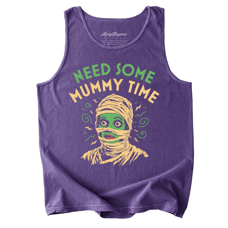 Need Some Mummy Time Comfort Colors Graphic Tank Top - Grape