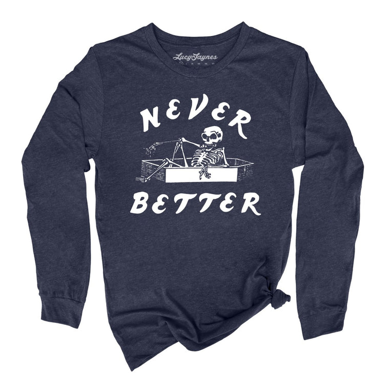 Never Better - Heather Navy - Full Front