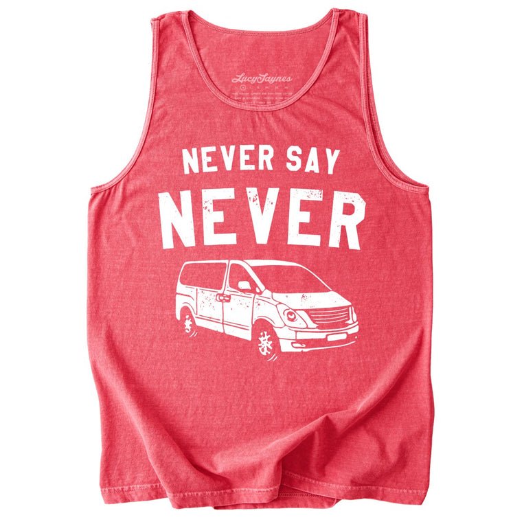 Never Say Never Comfort Colors Graphic Tank Top - Watermelon