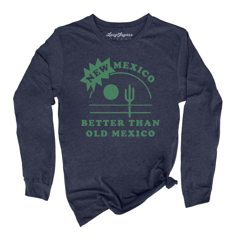 New Mexico Better Than Old Mexico - Heather Navy - Full Front