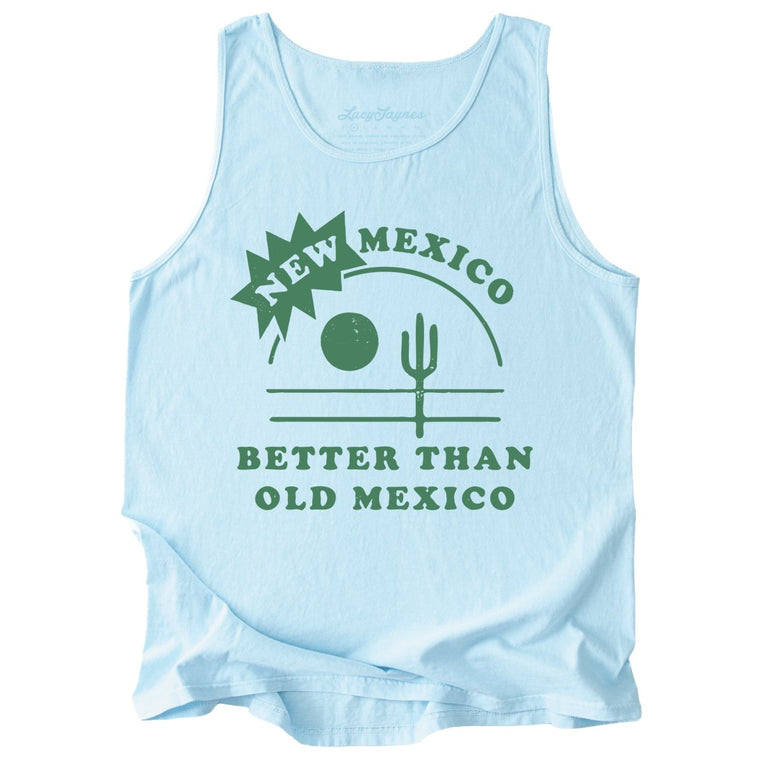New Mexico Better Than Old Mexico Comfort Colors Graphic Tank Top - Chambray
