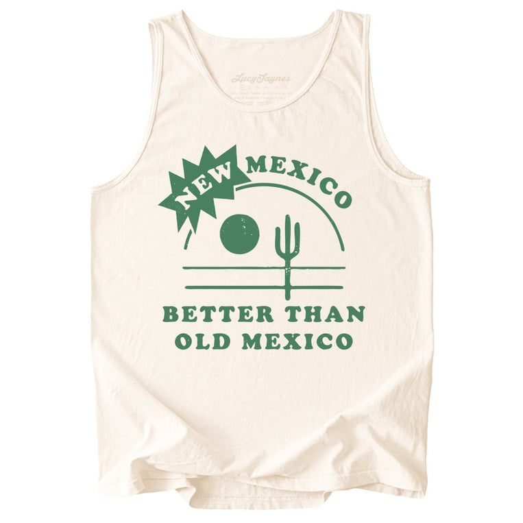 New Mexico Better Than Old Mexico Comfort Colors Graphic Tank Top - Ivory