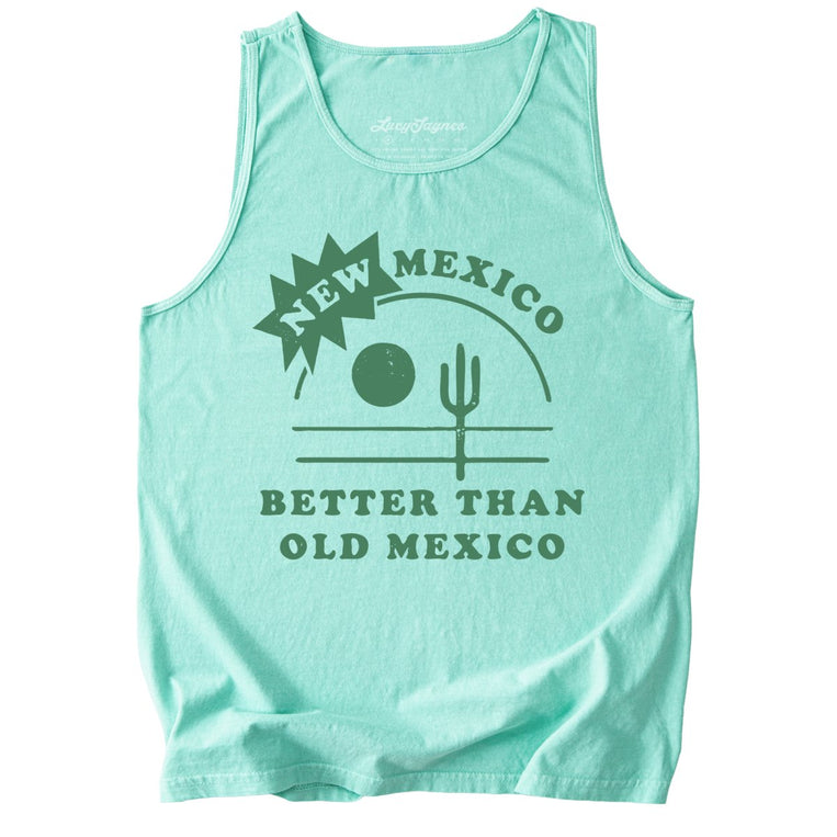 New Mexico Better Than Old Mexico Comfort Colors Graphic Tank Top - Island Reef