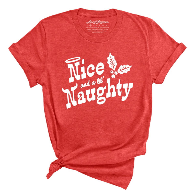 Nice and a Lil' Naughty - Heather Red - Front