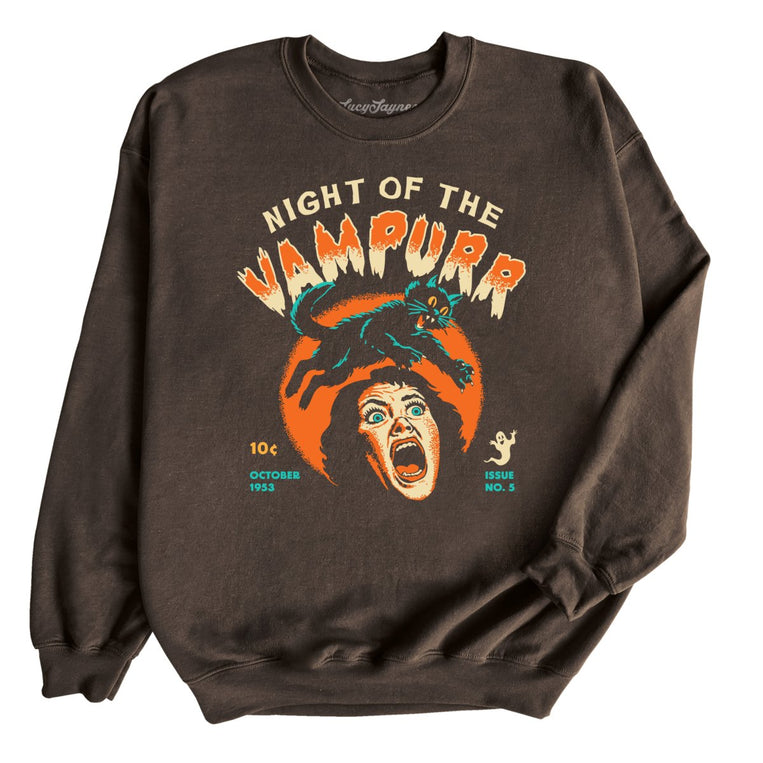 Night Of The Vampurr - Dark Chocolate - Unisex Sweatshirt