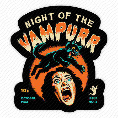 Night Of The Vampurr Sticker