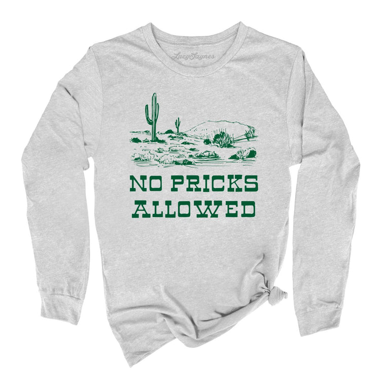 No Pricks Allowed - Athletic Heather - Full Front