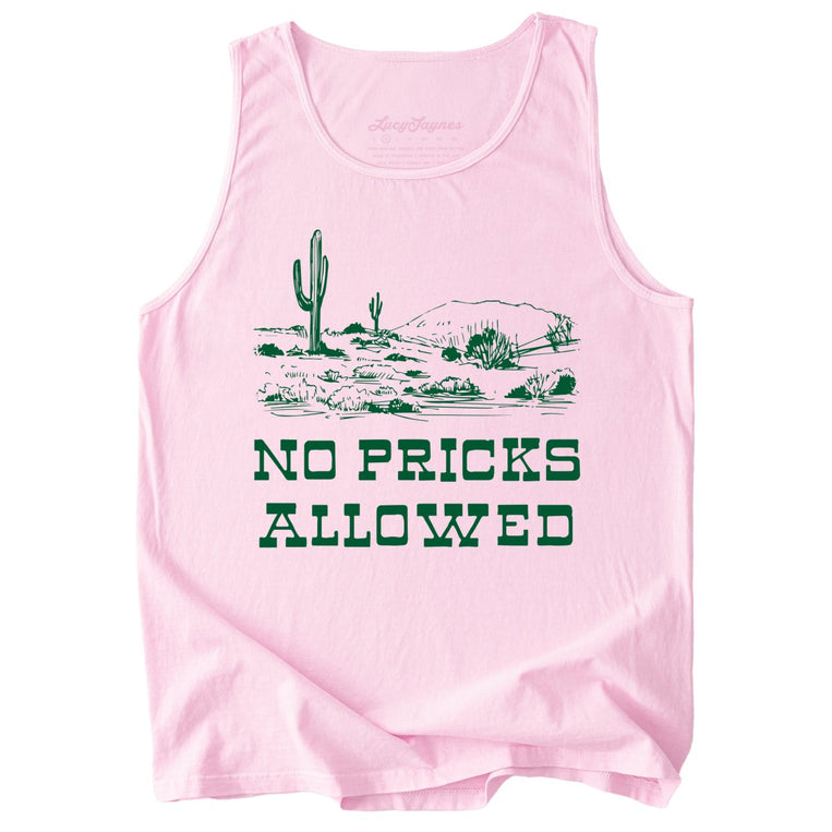 No Pricks Allowed Comfort Colors Graphic Tank Top - Blossom
