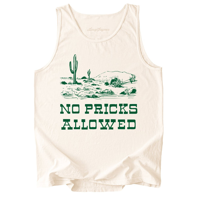 No Pricks Allowed Comfort Colors Graphic Tank Top