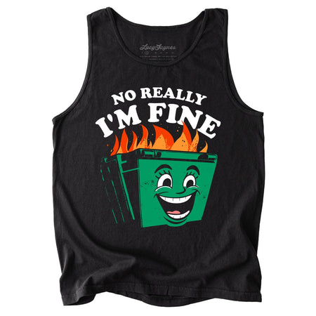 No Really I'm Fine Comfort Colors Tank Top