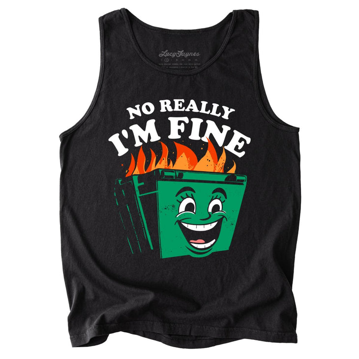 No Really I'm Fine Comfort Colors Tank Top