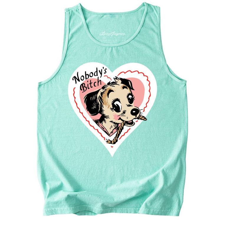 Nobody's Bitch Comfort Colors Graphic Tank Top - Island Reef