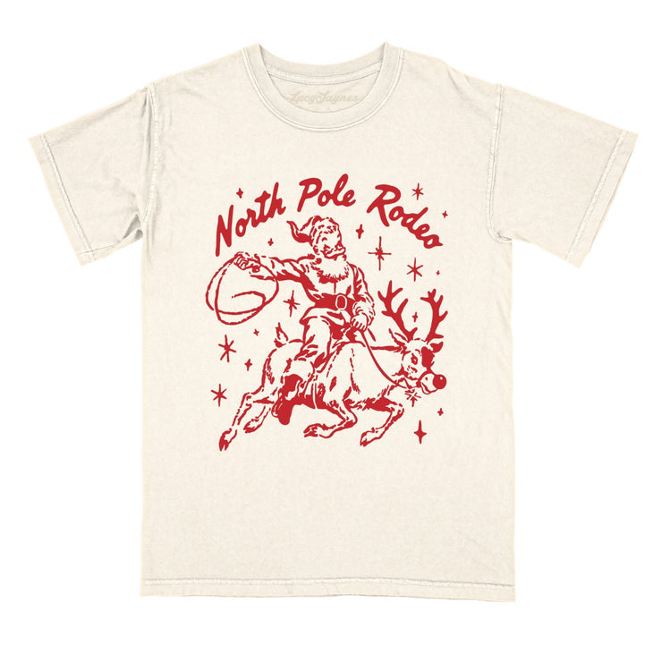 North Pole Rodeo Comfort Colors Tee