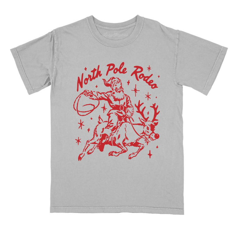 North Pole Rodeo - Granite - Comfort Colors Tee