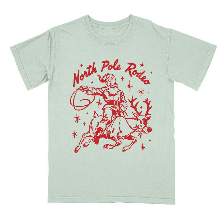 North Pole Rodeo - Bay - Comfort Colors Tee