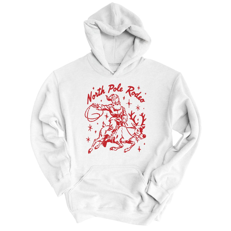 North Pole Rodeo - White - Unisex Hoodie