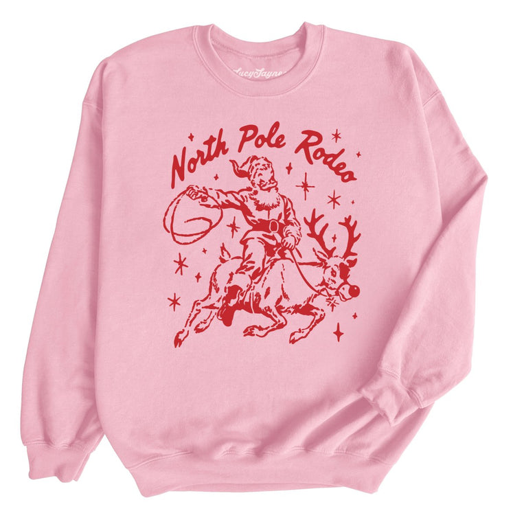 North Pole Rodeo - Light Pink - Unisex Sweatshirt