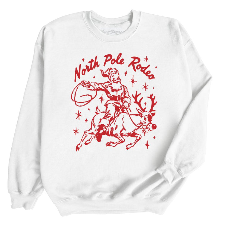 North Pole Rodeo - White - Unisex Sweatshirt