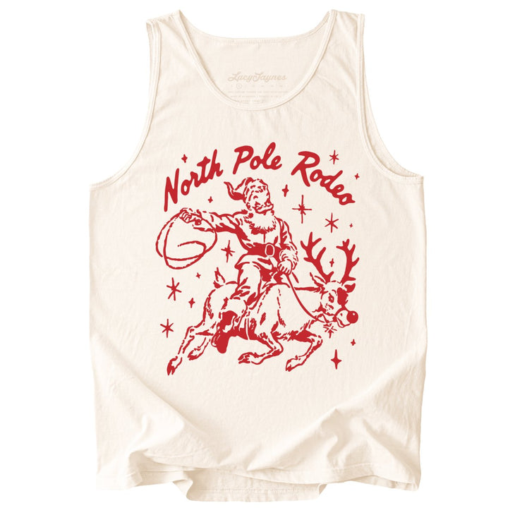 North Pole Rodeo Comfort Colors Tank Top