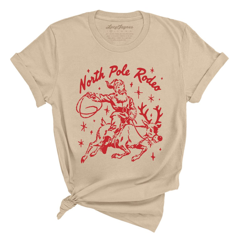 North Pole Rodeo - Tan - Unisex T-Shirt