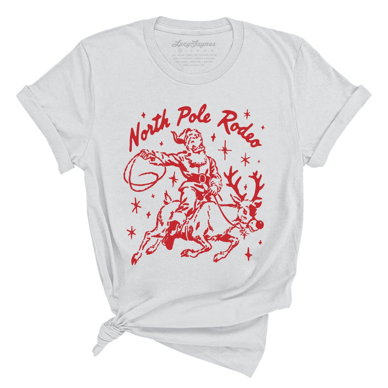 North Pole Rodeo - Silver - Unisex T-Shirt