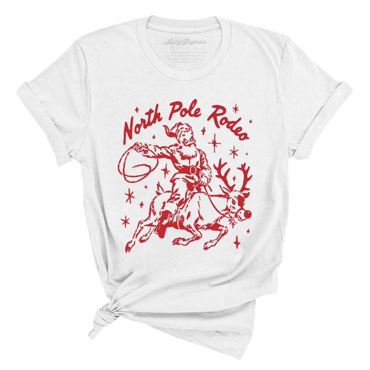 North Pole Rodeo - White - Unisex T-Shirt