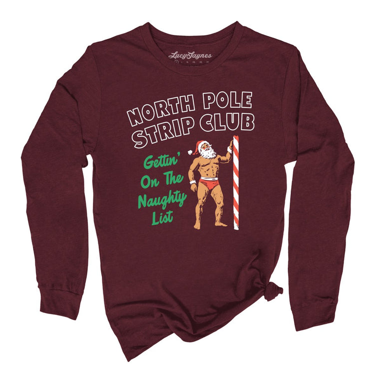 North Pole Strip Club - Maroon - Front