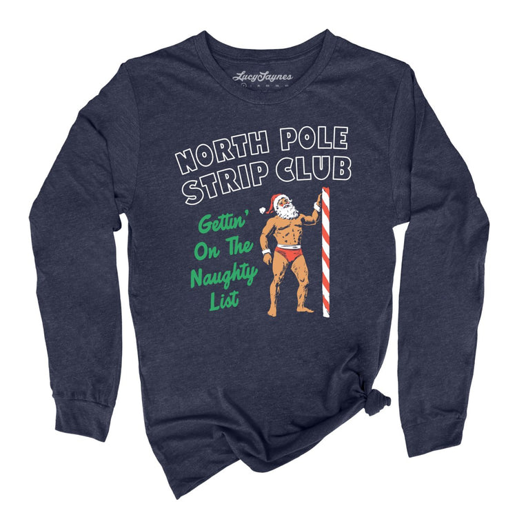 North Pole Strip Club - Heather Navy - Front