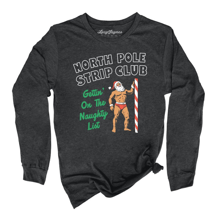 North Pole Strip Club - Dark Grey Heather - Front