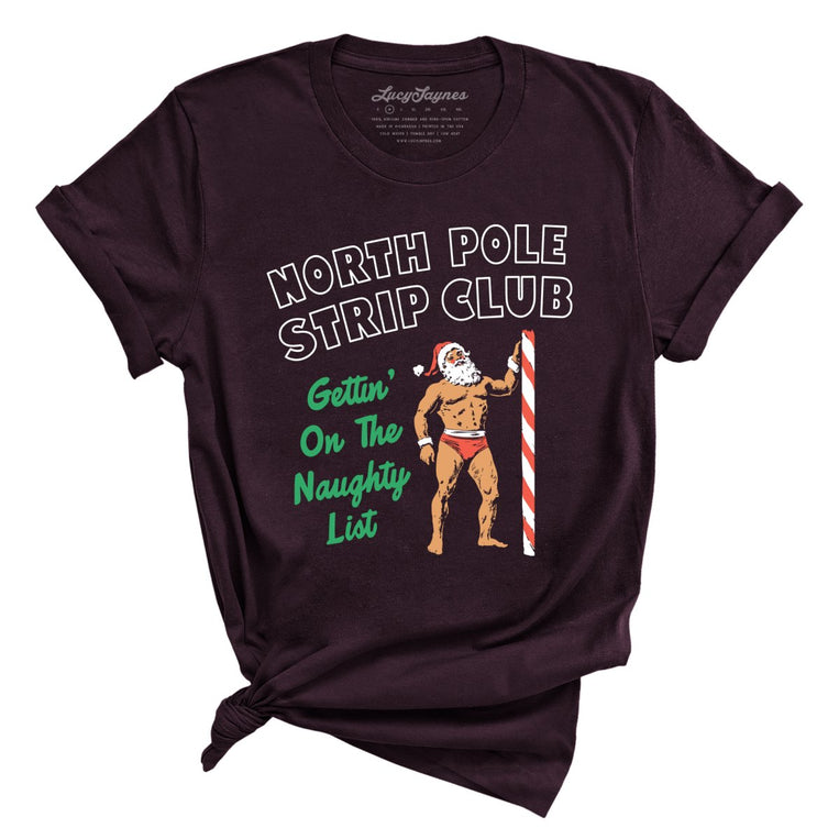 North Pole Strip Club - Oxblood Black - Front