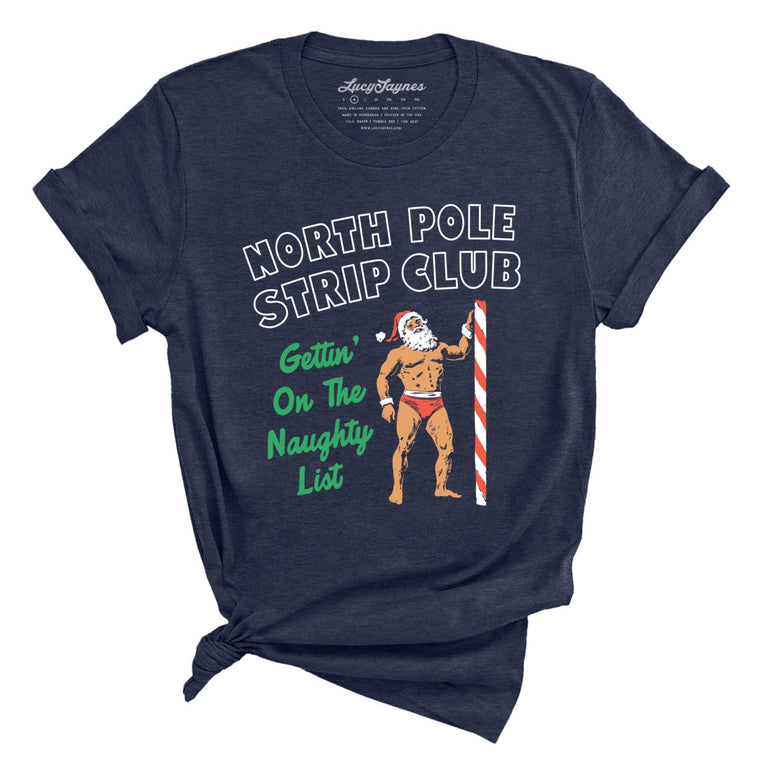 North Pole Strip Club - Heather Midnight Navy - Front