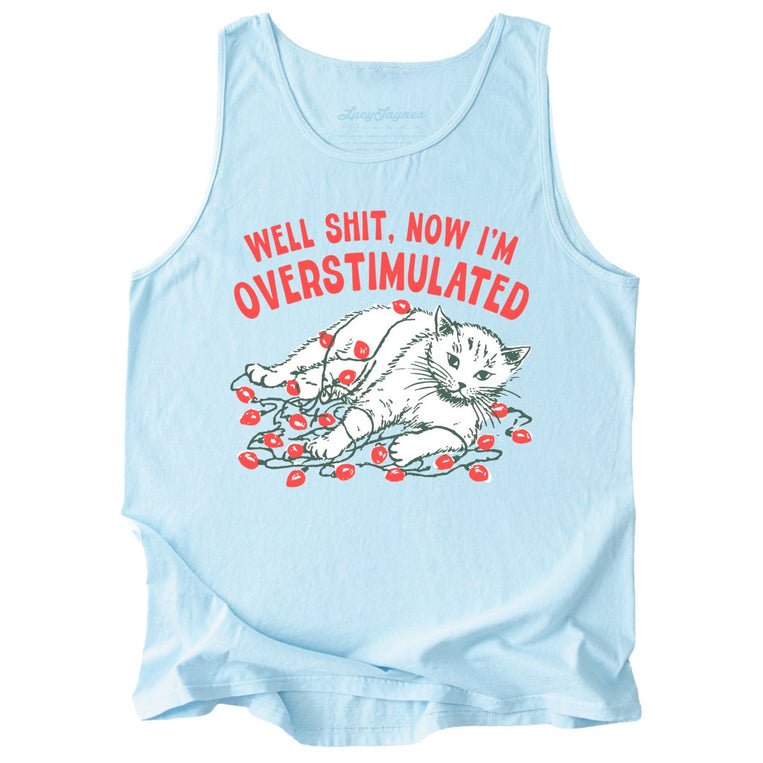 Now I'm Overstimulated - Chambray - Tank Top