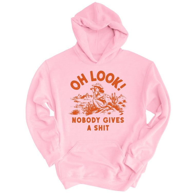 Oh Look Nobody Gives A Shit - Light Pink - Unisex Hoodie