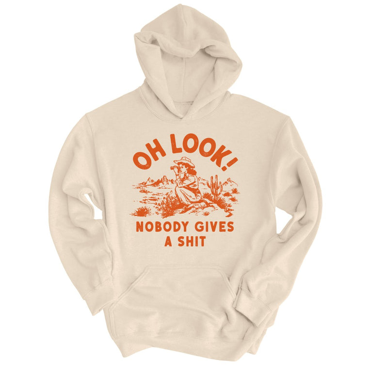 Oh Look Nobody Gives A Shit - Sand - Unisex Hoodie