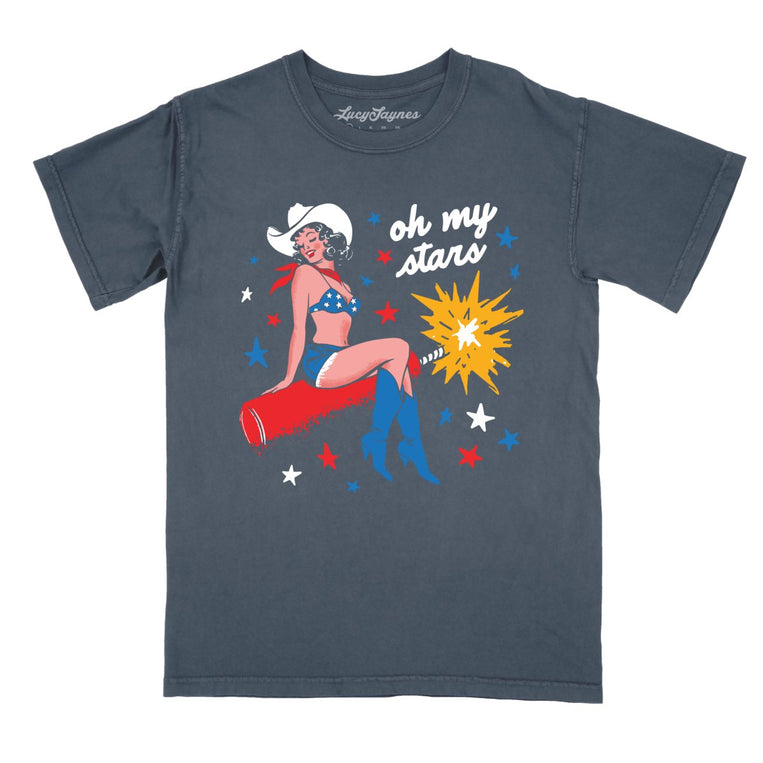 Oh My Stars - Denim - Comfort Colors Tee