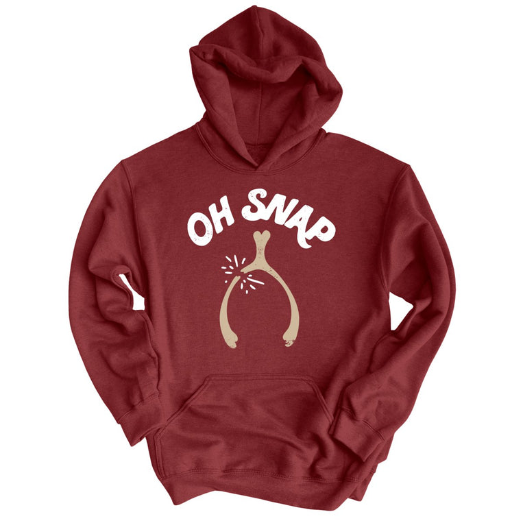 Oh Snap Wishbone - Maroon - Unisex Hoodie